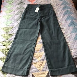 High waist cropped wide leg marine layer jeans